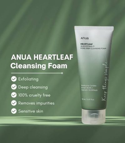 ANUA HEARTLEAF QUERCETINOL PORE DEEP CLEANSING FOAM 150ML