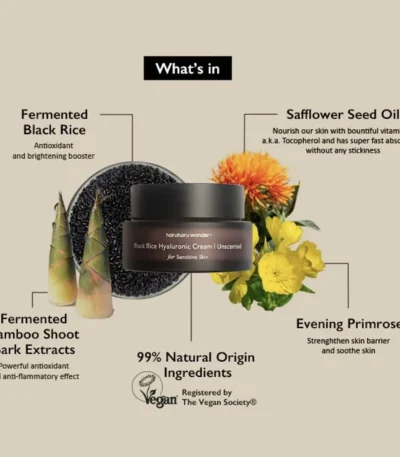 HARUHARU WONDER BLACK RICE HYALURONIC CREAM (UNSCENTED) 50ML
